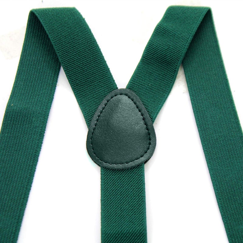 JEMYGINS Emerald Green Suspender and Silk Skinny Tie Sets for Men Slim Necktie(8) - Image 4
